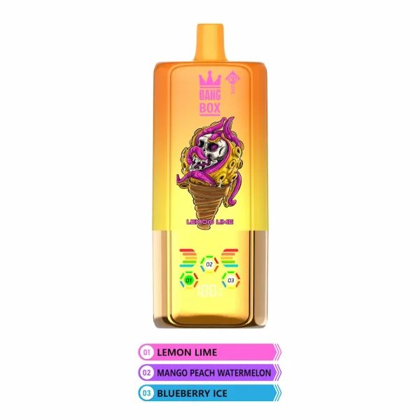 Bang Box 80000 Dreifach-Geschmack vape - Zitrone-Limette, Mango-Pfirsich-Wassermelone, Heidelbeere-Eis