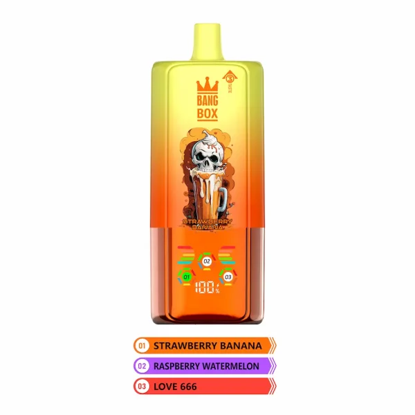 Bang Box 80000 Dreifach-Geschmack vape - Erdbeere Banane, Himbeere Wassermelone, Liebe 666