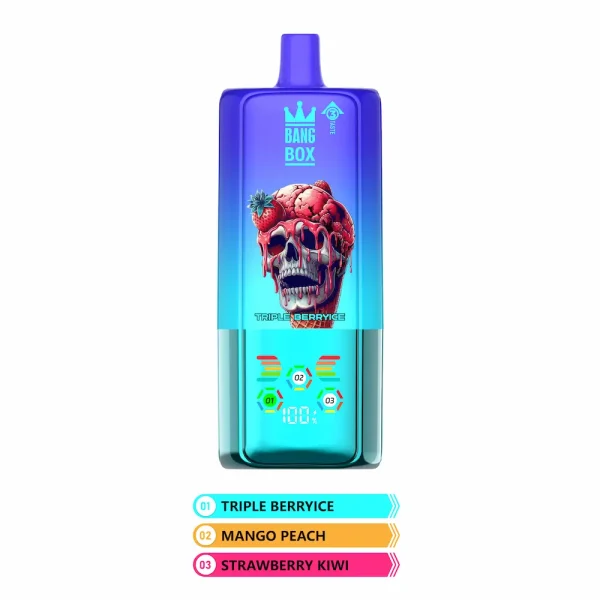 Bang Box 80000 Dreifach-Geschmack vape - Triple Berry Ice, Mango Peach, Strawberry Kiwi