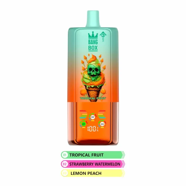 Bang Box 80000 Dreifachgeschmack - Tropische Früchte, Erdbeere, Wassermelone, Zitrone, Pfirsich