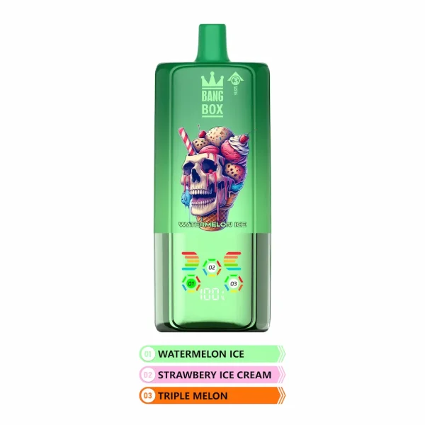 Bang Box 80000 dreifach Geschmack vape - Wassermelone Eis, Erdbeere Eiscreme, Triple Melone