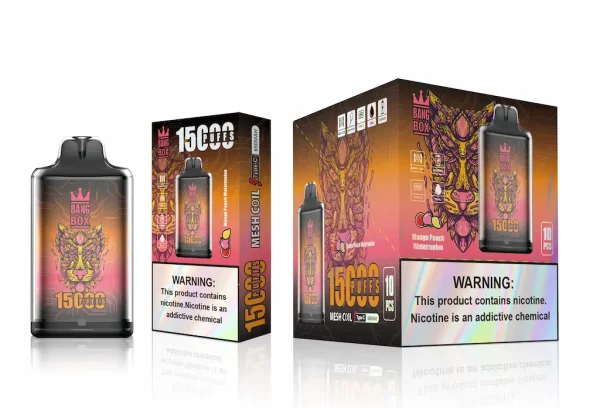 Bang Box S1 15000 15K puffs wegwerfbare vape - Mango Pfirsich Wassermelone Geschmack