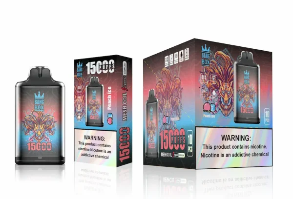 Bang Box S1 15000 15K puffs wegwerfbare vape - Pfirsich-Eis-Geschmack