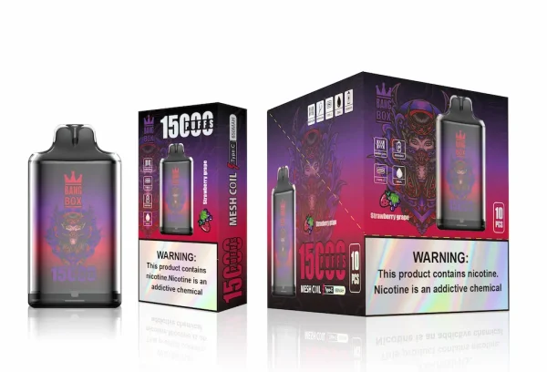 Bang Box S1 15000 15K puffs wegwerfbares vape - Erdbeere Traubengeschmack