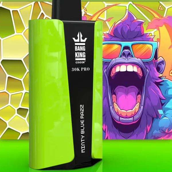 Bang King 30000 Pro 30K puffs disposable vape - Minty Blue Razz flavor
