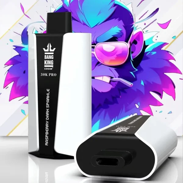 Bang King 30000 Pro 30K puffs disposable vape - Raspberry Dark Sparkle flavor