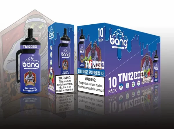 Bang TN 12000 12K puffs disposable vape - Blueberry Raspberry Ice flavor