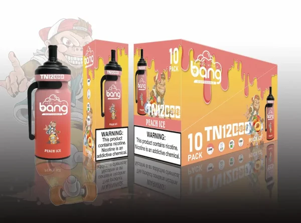 Bang TN 12000 12K puffs disposable vape - Peach Ice flavor