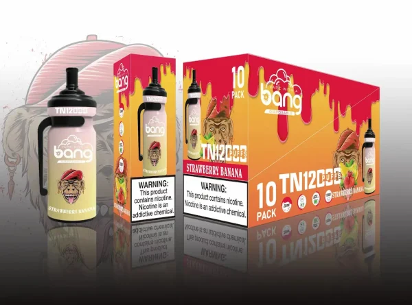 Bang TN 12000 12K puffs disposable vape - Strawberry Banana flavor