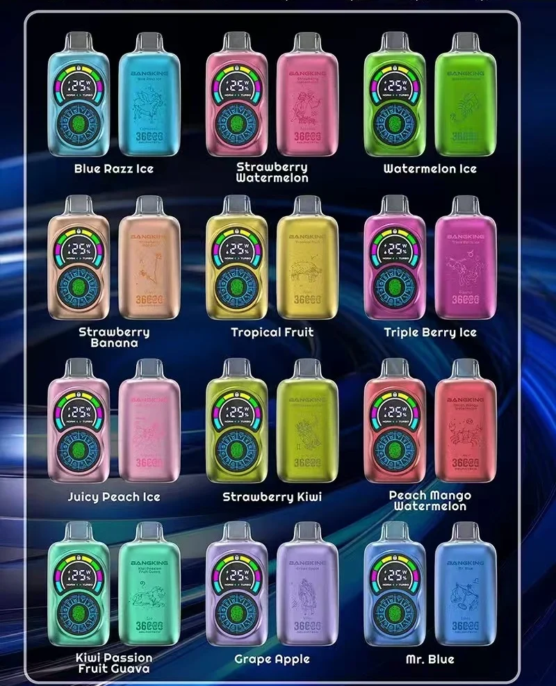 Bang king 36000 36k puffs disposable vape smart screen low nicotine vape flavour options