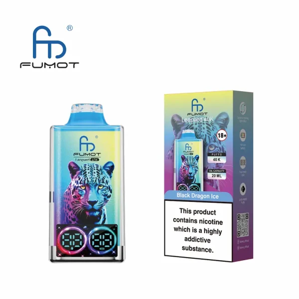 FUMOT Leopard 40000 40K puffs wegwerfbare vape - Black Dragon Ice Geschmack