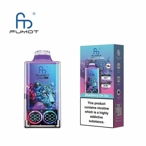 FUMOT Leopard 40000 40K puffs disposable vape - Geschmacksrichtung Blueberry On Ice