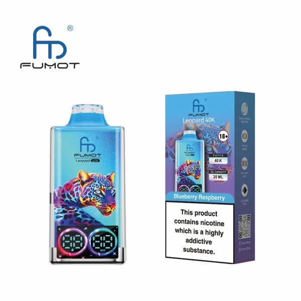 FUMOT Leopard 40000 40K puffs disposable vape - Heidelbeere-Himbeer-Geschmack