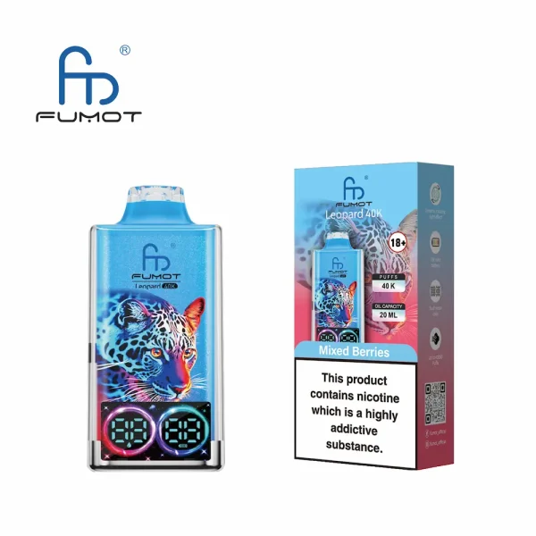 FUMOT Leopard 40000 40K puffs disposable vape - Mixed Berries flavor