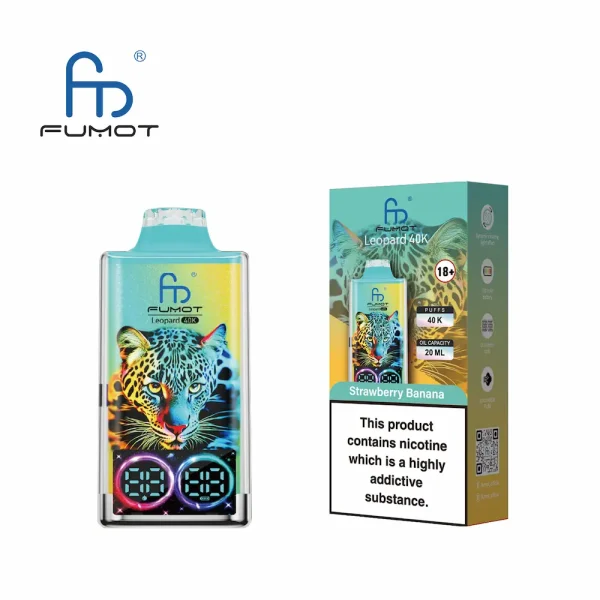 FUMOT Leopard 40000 40K puffs disposable vape - Erdbeer-Bananen-Geschmack