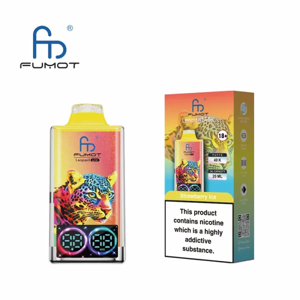 FUMOT Leopard 40000 40K puffs disposable vape - Erdbeere Eis Geschmack