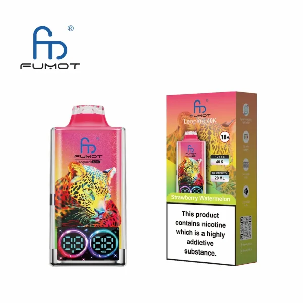 FUMOT Leopard 40000 40K puffs disposable vape - Erdbeer-Wassermelonen-Geschmack