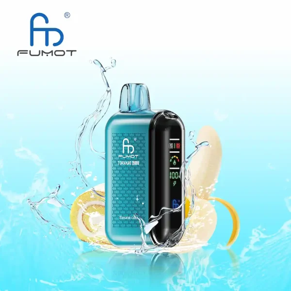 Fumot RandM Tornado 20000 20K puffs disposable vape - Banana Cake flavor