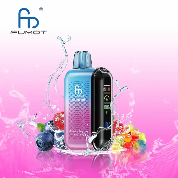 Fumot RandM Tornado 20000 20K puffs disposable vape - Blueberry Raspberry Hard Candy flavor