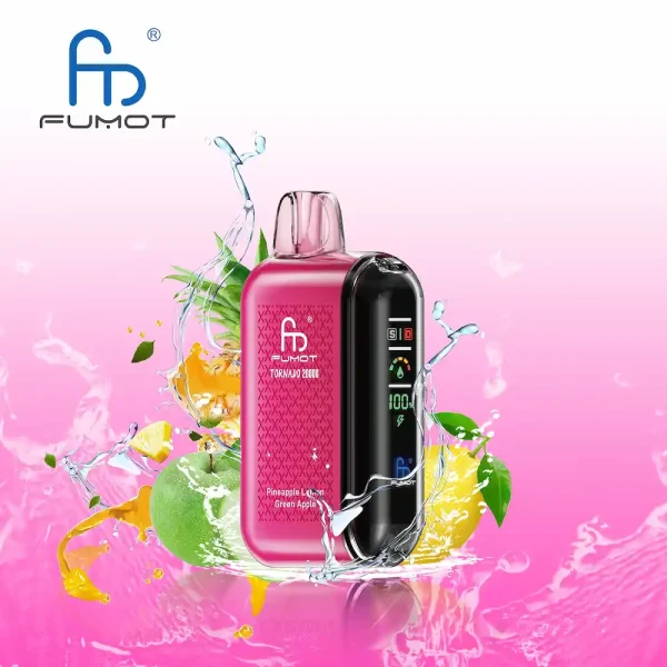 Fumot RandM Tornado 20000 20K puffs disposable vape - Ananas Citron Pomme Verte