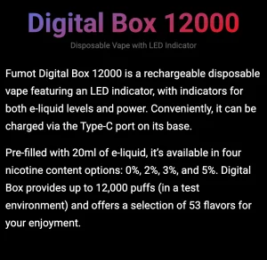 Details of Fumot Tornado 12000 Figure 1