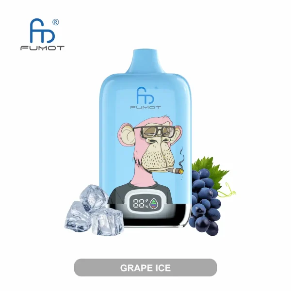 RandM Tornado Digital Box 12000 12K puffs disposable vape - Grape Ice flavor