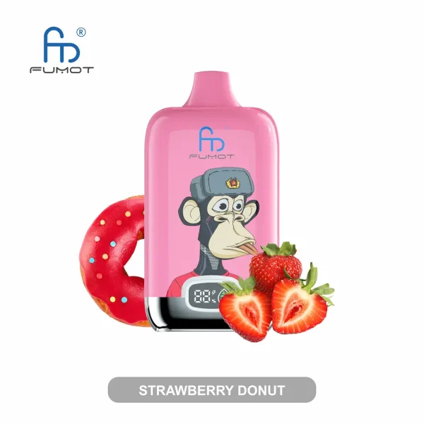 RandM Tornado Digital Box 12000 12K puffs disposable vape - Strawberry Donut flavor