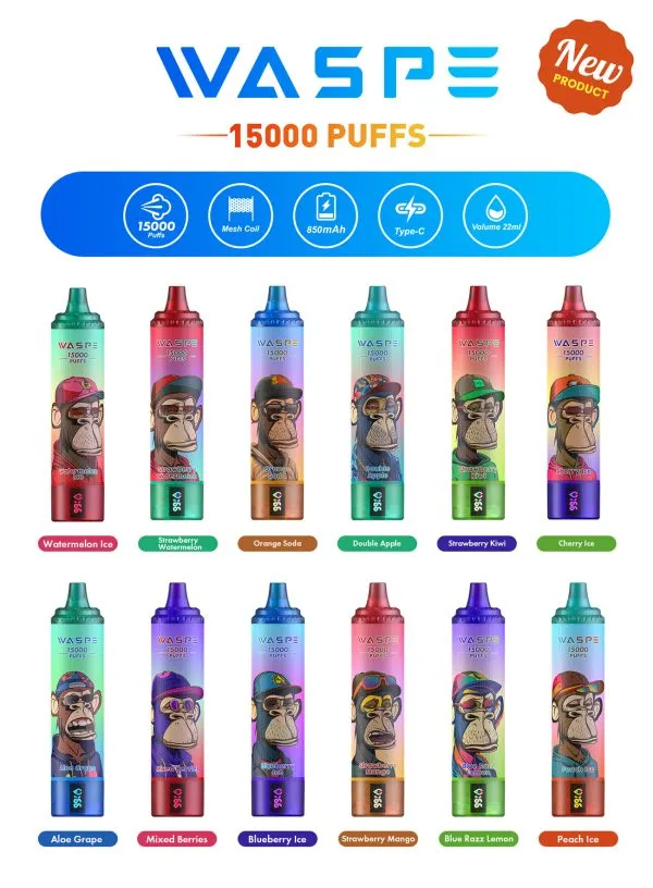 snagvape WASPE 15000 PUFFS LCD-Display 5