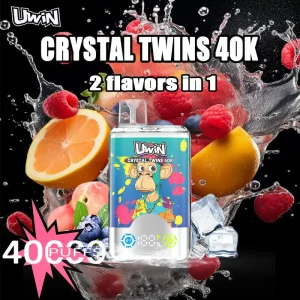 Uwin Crystal Twins 40000 40K puffs jetable vape main visual