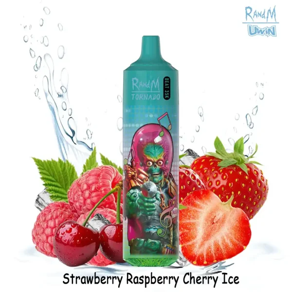 Uwin RandM Tornado 35000 35K puffs wegwerfbare vape - Erdbeere Himbeere Kirsche Eis-Geschmack