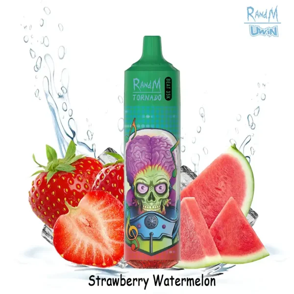 Uwin RandM Tornado 35000 35K puffs wegwerfbare vape - Strawberry Watermelon flavor