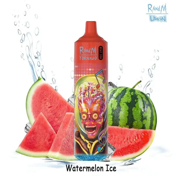 Uwin RandM Tornado 35000 35K puffs wegwerfbares vape - Wassermelone-Eis-Geschmack