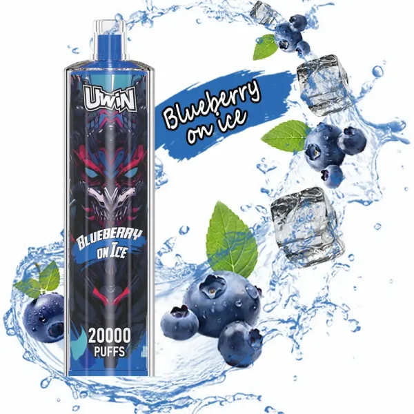 Uwin Shisha Hookah Crystal 20000 20K Puffs Einweg-Vape - Blaubeere auf Eis-Geschmack