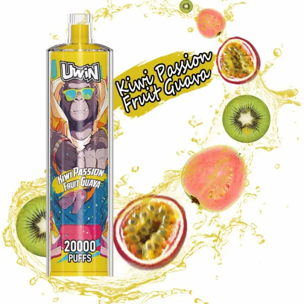 Uwin Shisha Hookah Crystal 20000 20K Puffs Einweg Vape - Kiwi Passion Fruit Guava Geschmack