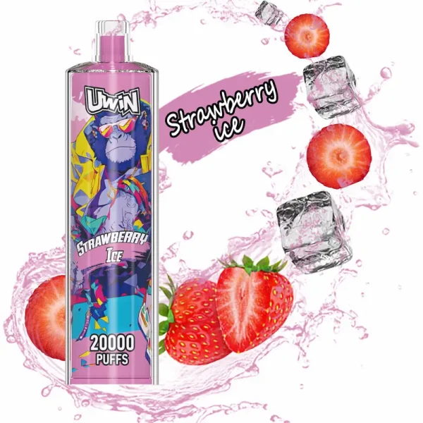 Uwin Shisha Hookah Crystal 20000 20K Puffs Einweg-Vape - Erdbeer-Eis-Geschmack