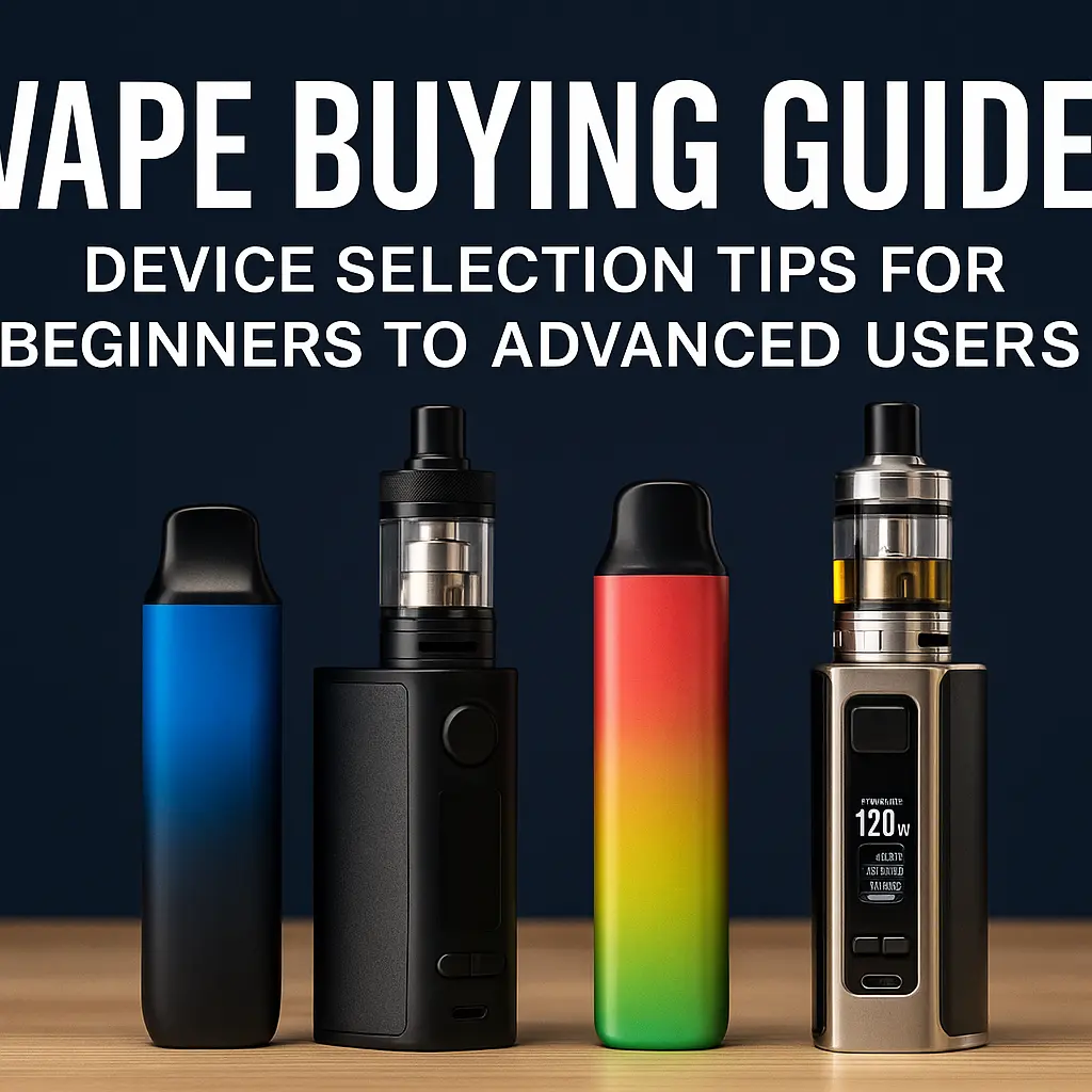 Vier soorten vape-apparaten voor beginners en gevorderden - vape koopgids voor alle ervaringsniveaus
