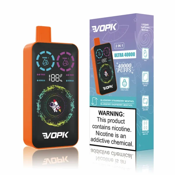 VOPK Ultra 40000 40K bocanadas vape desechable - arándano frambuesa mentol sabor