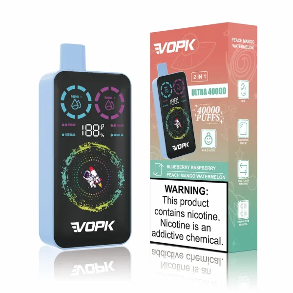 VOPK Ultra 40000 40K caladas vape desechable - sabor melocotón mango sandía