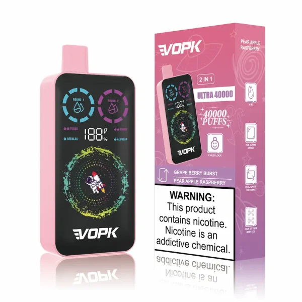 VOPK Ultra 40000 40K caladas vape desechable - sabor pera manzana frambuesa