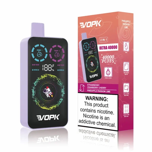 VOPK Ultra 40000 40K caladas vape desechable - sabor piña lima pasión