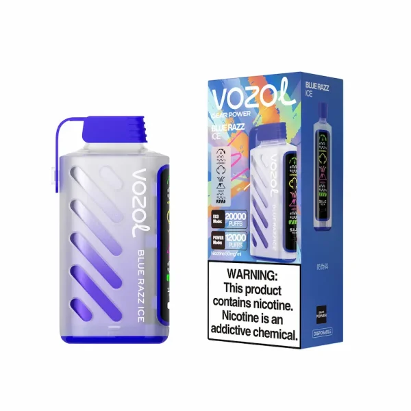 Vozol Gear Power 20000 puffs disposable vape - Blue Razz Ice flavor
