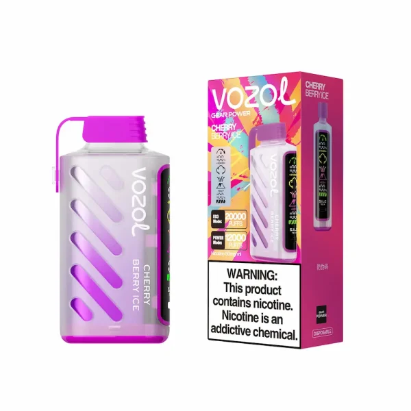 Vozol Gear Power 20000 puffs disposable vape - Cherry Berry Ice flavor