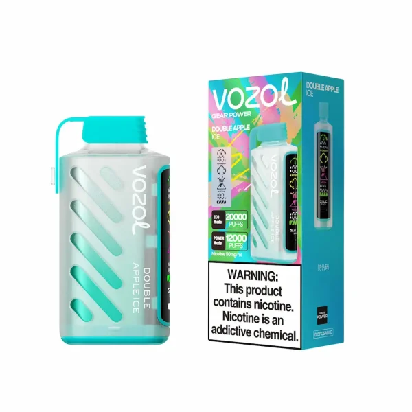 Vozol Gear Power 20000 puffs disposable vape - Double Apple Ice flavor
