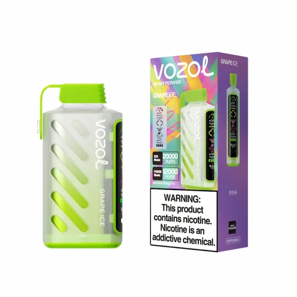 Vozol Gear Power 20000 puffs disposable vape - Grape Ice flavor