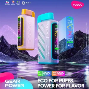 VOZOL Gear Power 20000 Puffs disposable vape with full-screen display and eco/power mode