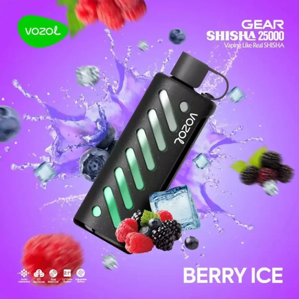 Vozol Gear Shisha 25000 disposable vape - Berry Ice flavor