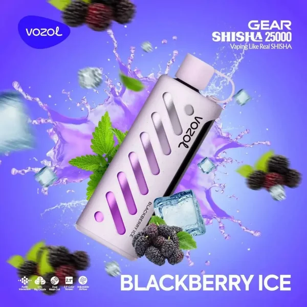 Vozol Gear Shisha 25000 disposable vape - Blackberry Ice