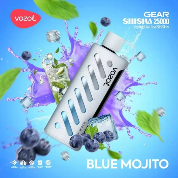 Vozol Gear Shisha 25000 disposable vape - Blue Mojito