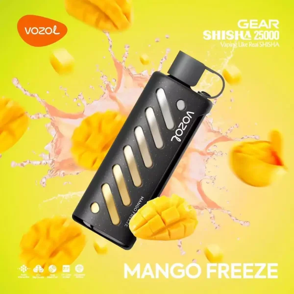 Vozol Gear Shisha 25000 disposable vape - Mango Freeze