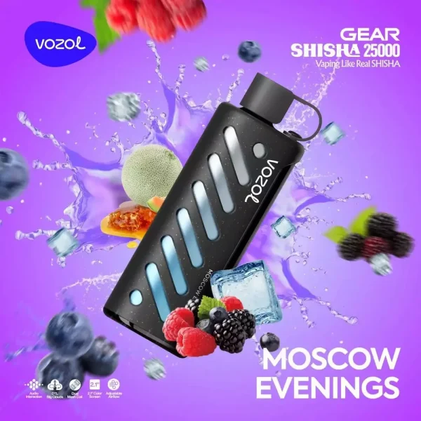 Vozol Gear Shisha 25000 disposable vape - Moscow Evenings flavor
